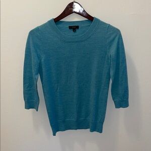 J. Crew Teal-Blue Scoopneck Lightweight Sweater
